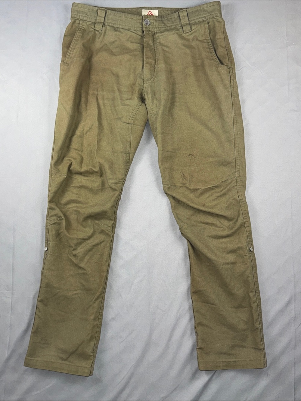 LIVSN Pants Mens 30 Green Canvas Chino Workwear Stretch Casual Outdoor